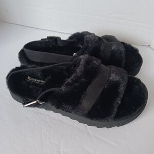 Koolaburra by Ugg Faux Fur Slide Sandals Womens Size 10M